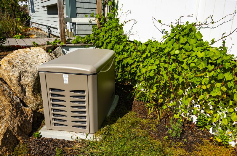 Residential Backup Generator in a Yard